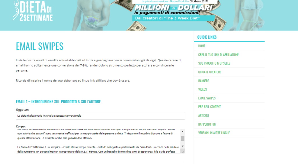 dieta clickbank guadagnare con una landing page